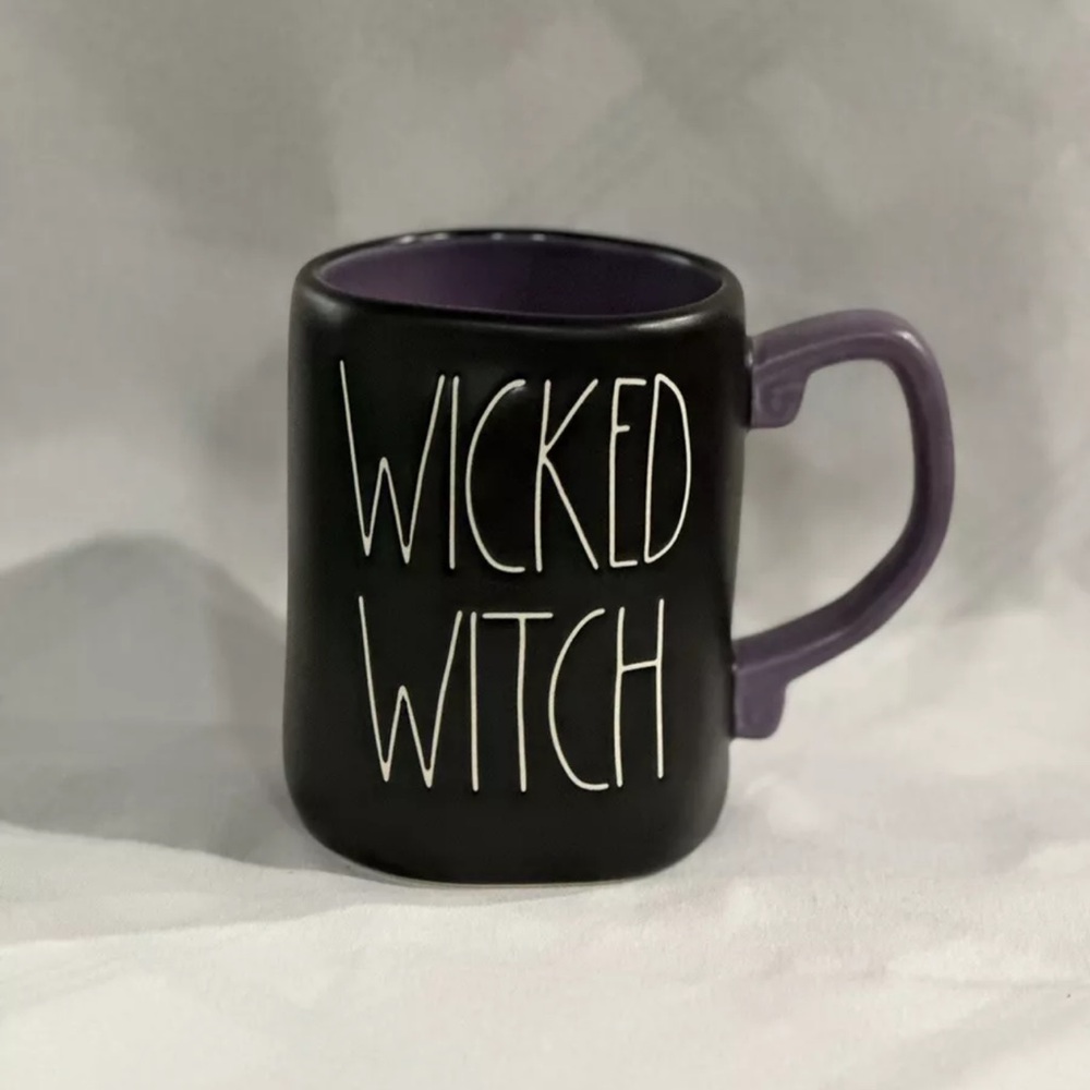 Rae Dunn WICKED WITCH black and purple Halloween mug